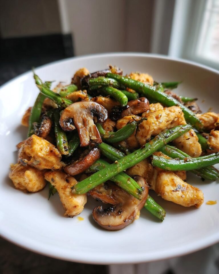 chicken mushroom green beans