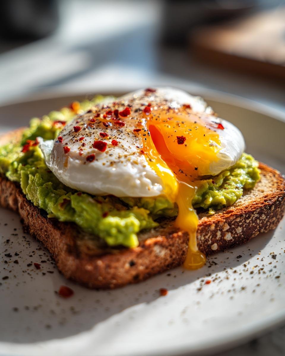 Avocado-Toast mit pochiertem Ei - detail 1