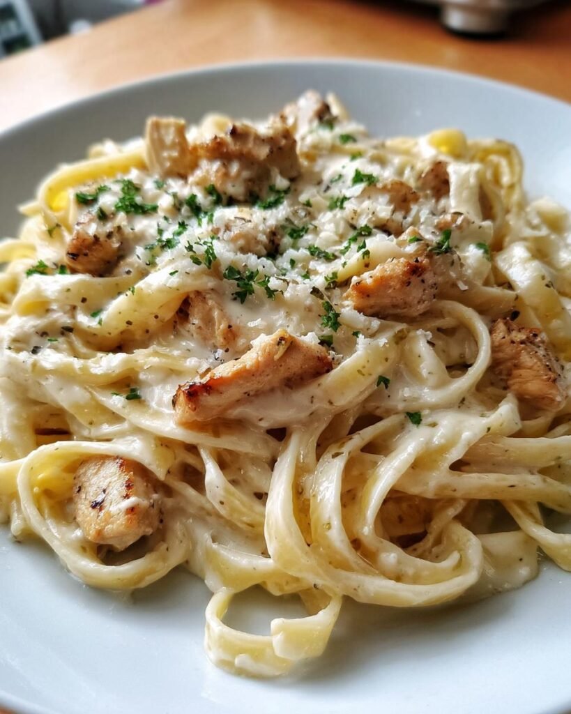 Chicken Alfredo pasta