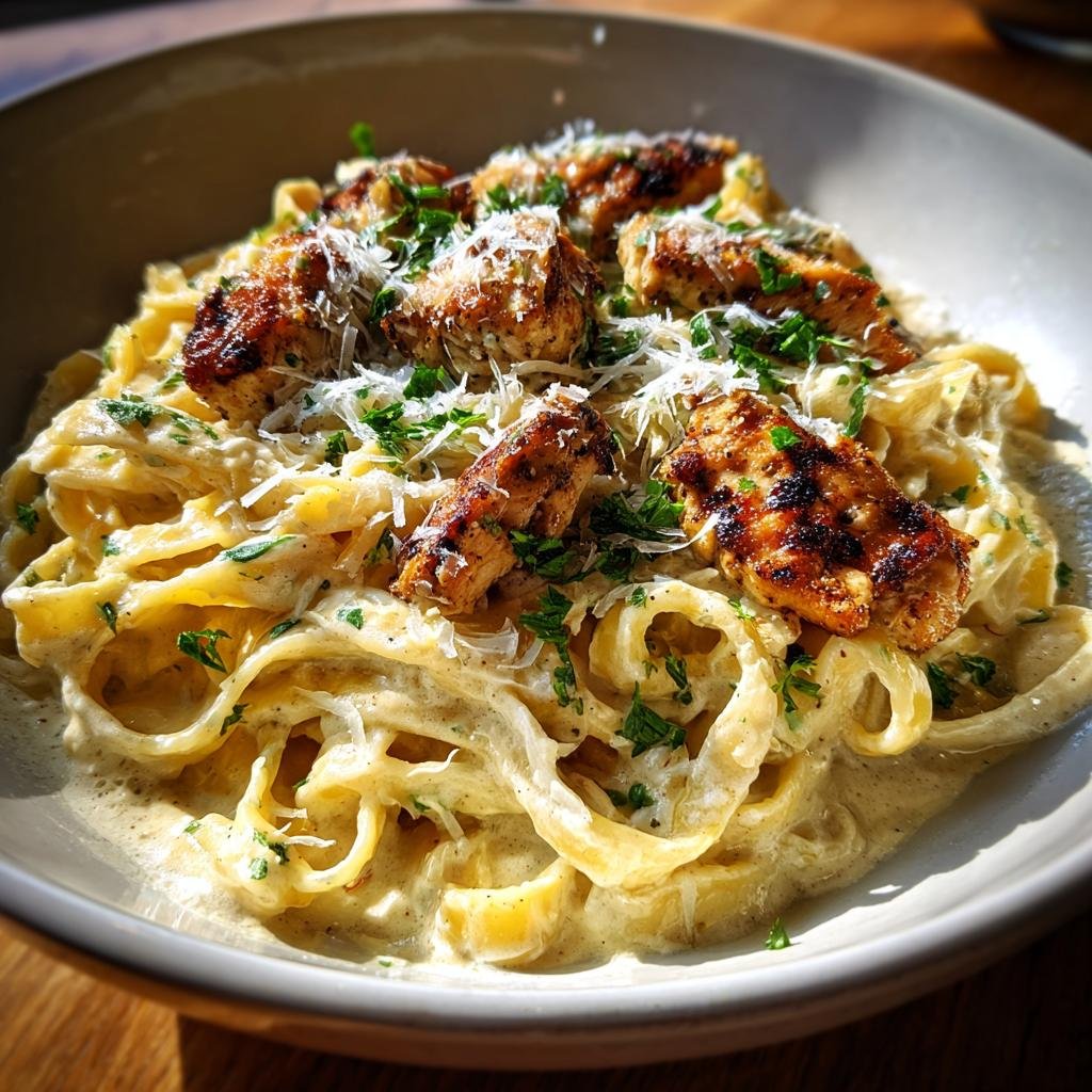 Chicken Alfredo pasta