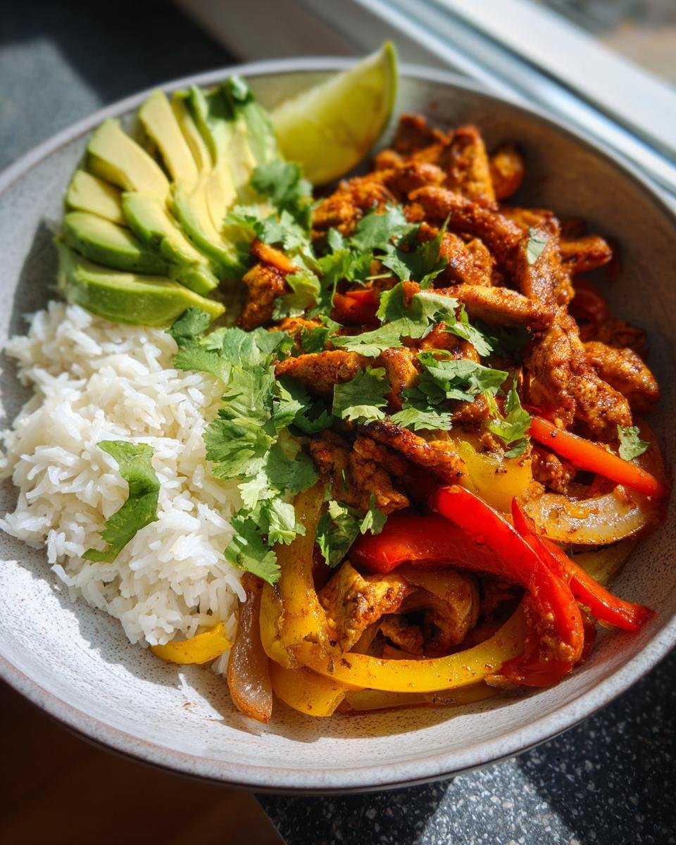 Chicken fajita bowls