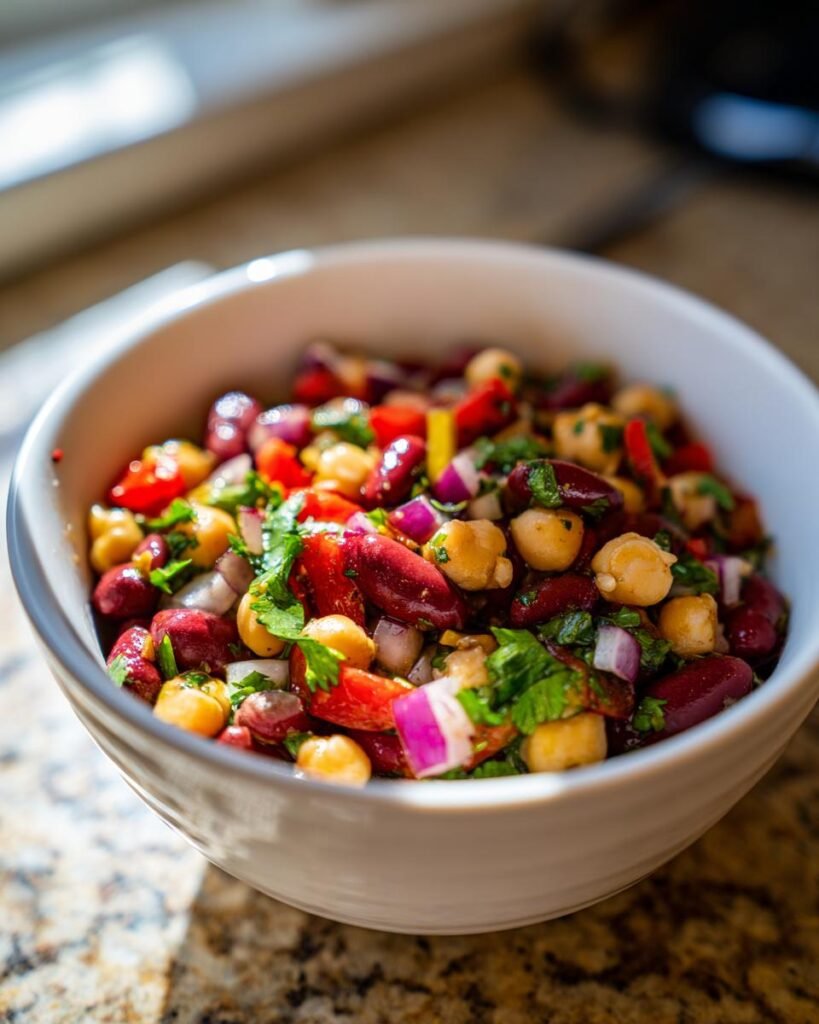 Dense bean salad (TikTok viral healthy recipe)