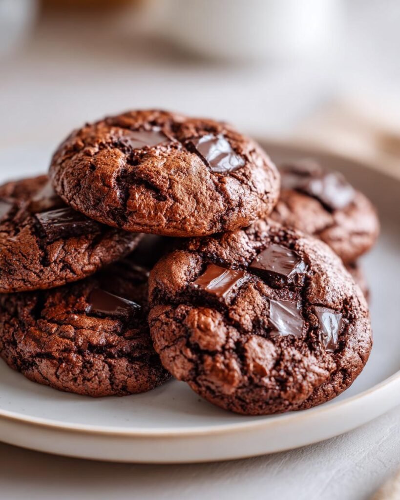 Double chocolate olive oil cookies (bakery trend)
