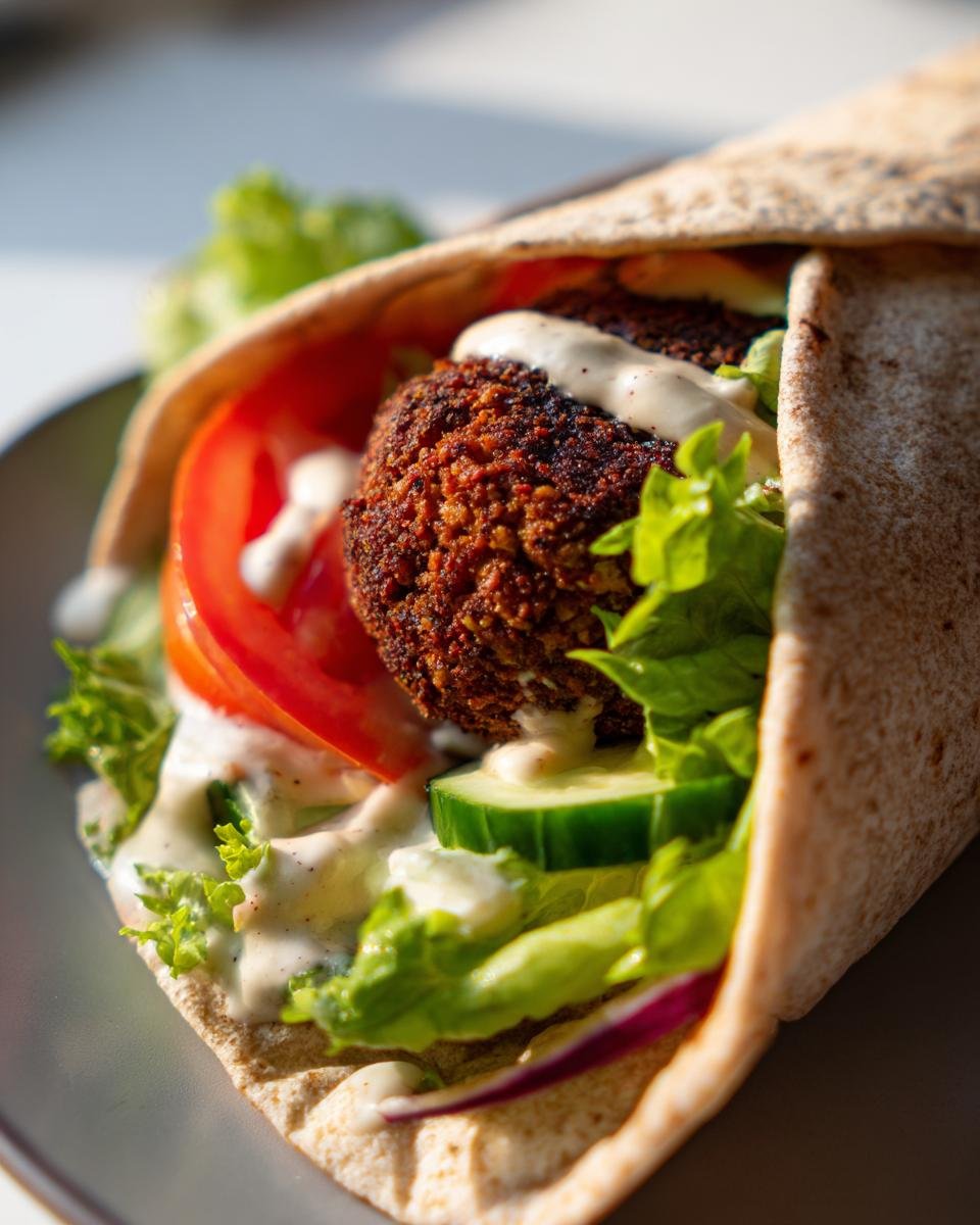 Falafel-Wraps mit Tahini-Sauce - detail 1