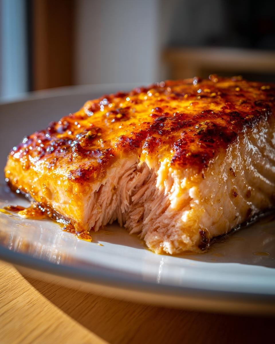 Gebackener Lachs mit Dijon-Glasur - detail 1