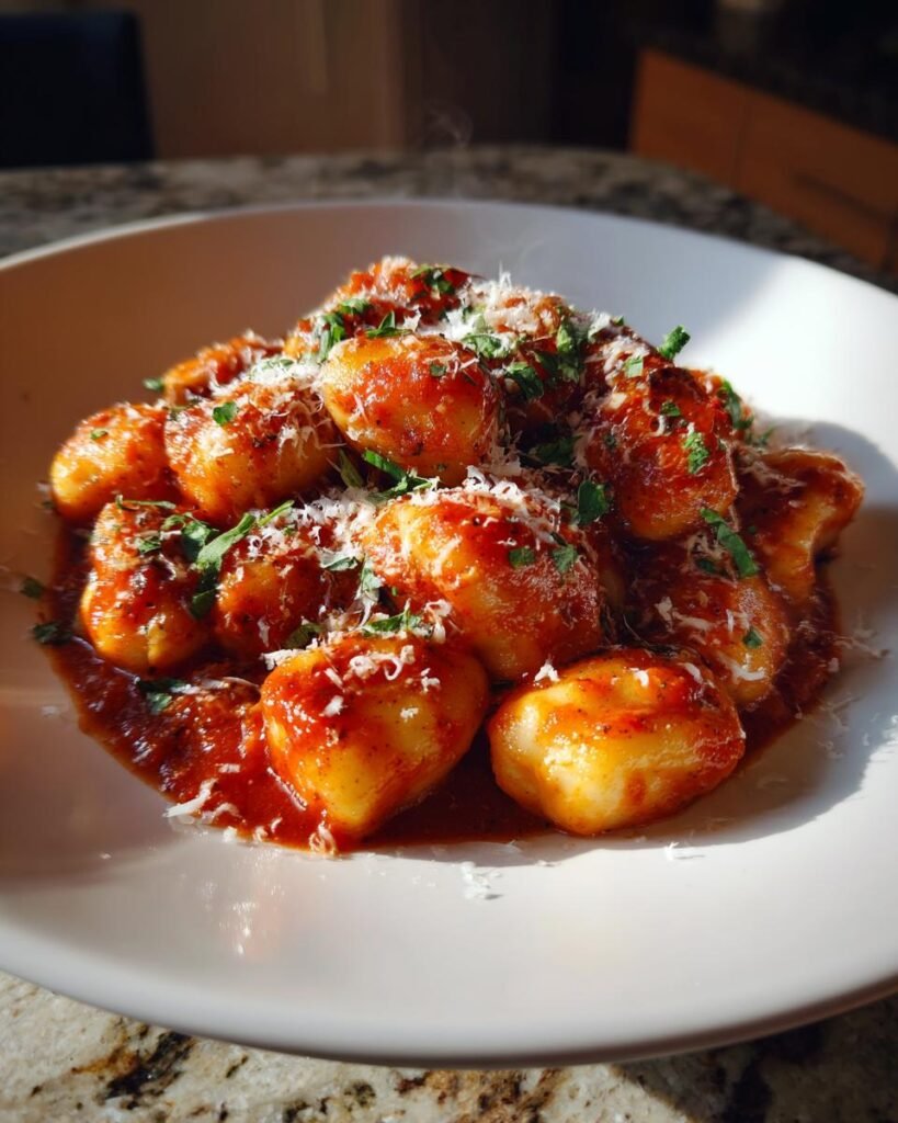 Gnocchi with sauce