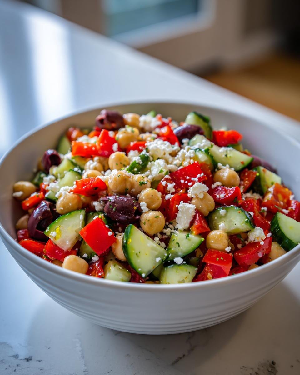 Italian chickpea chopped salad - detail 1