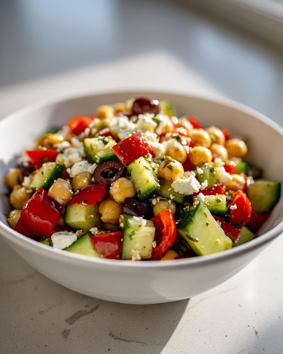 Italian chickpea chopped salad