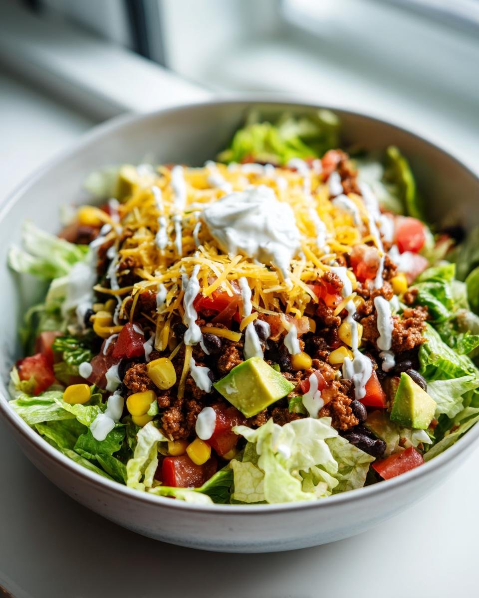 Loaded chopped taco salad bowl - detail 1