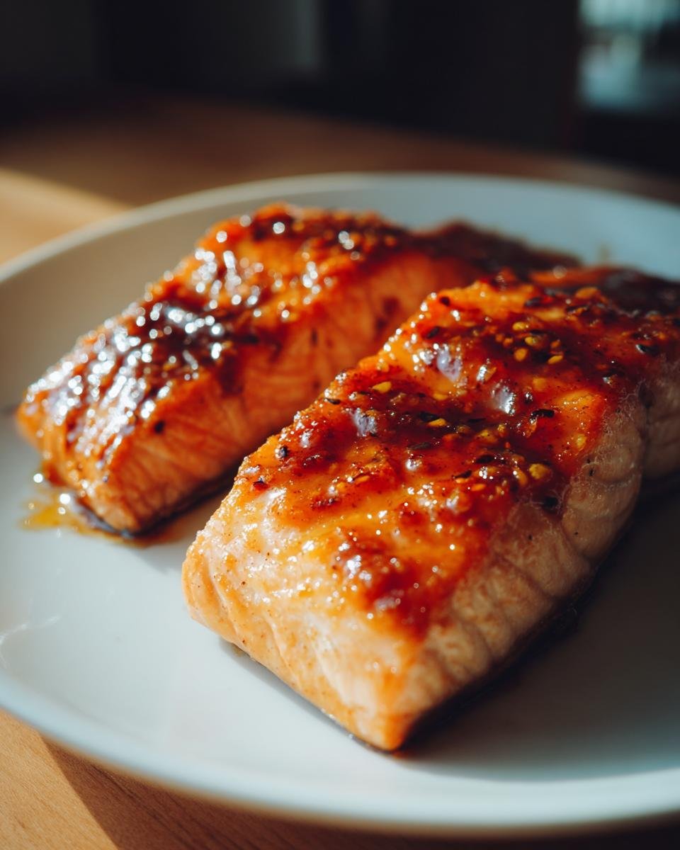 Maple-mustard glazed salmon recipe - detail 1