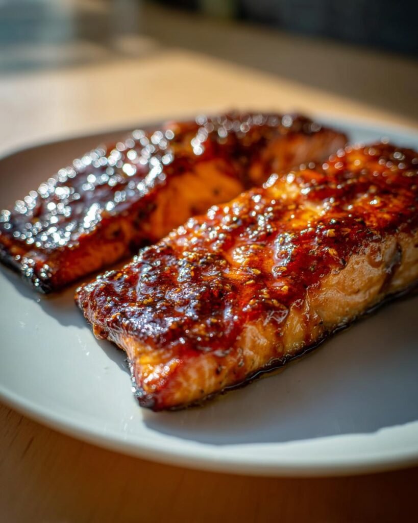 Maple-mustard glazed salmon recipe