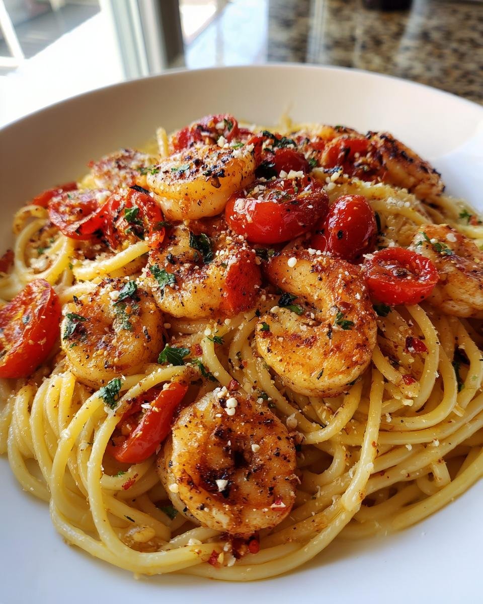 Mediterrane Garnelen-Pasta - detail 1