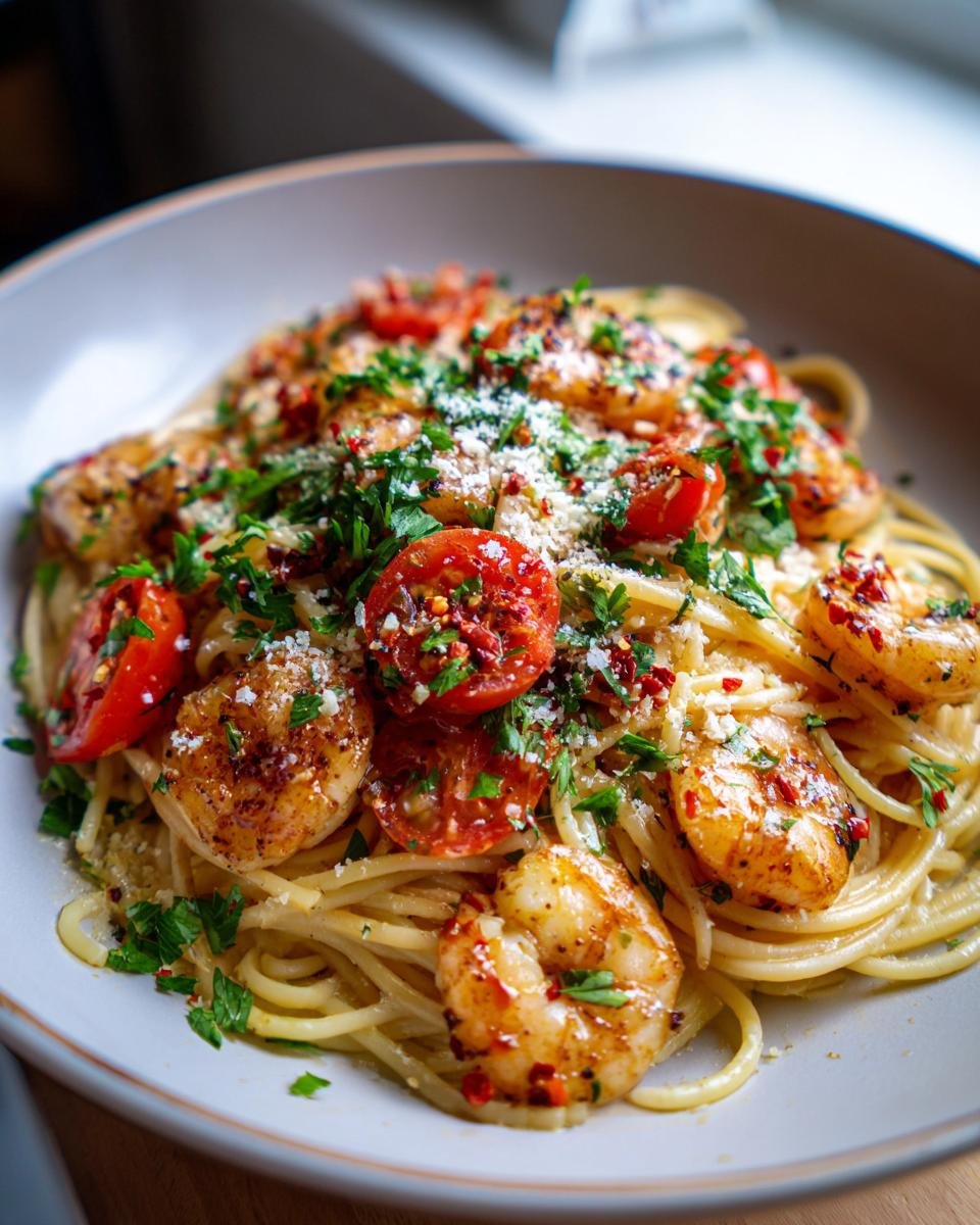Mediterrane Garnelen-Pasta