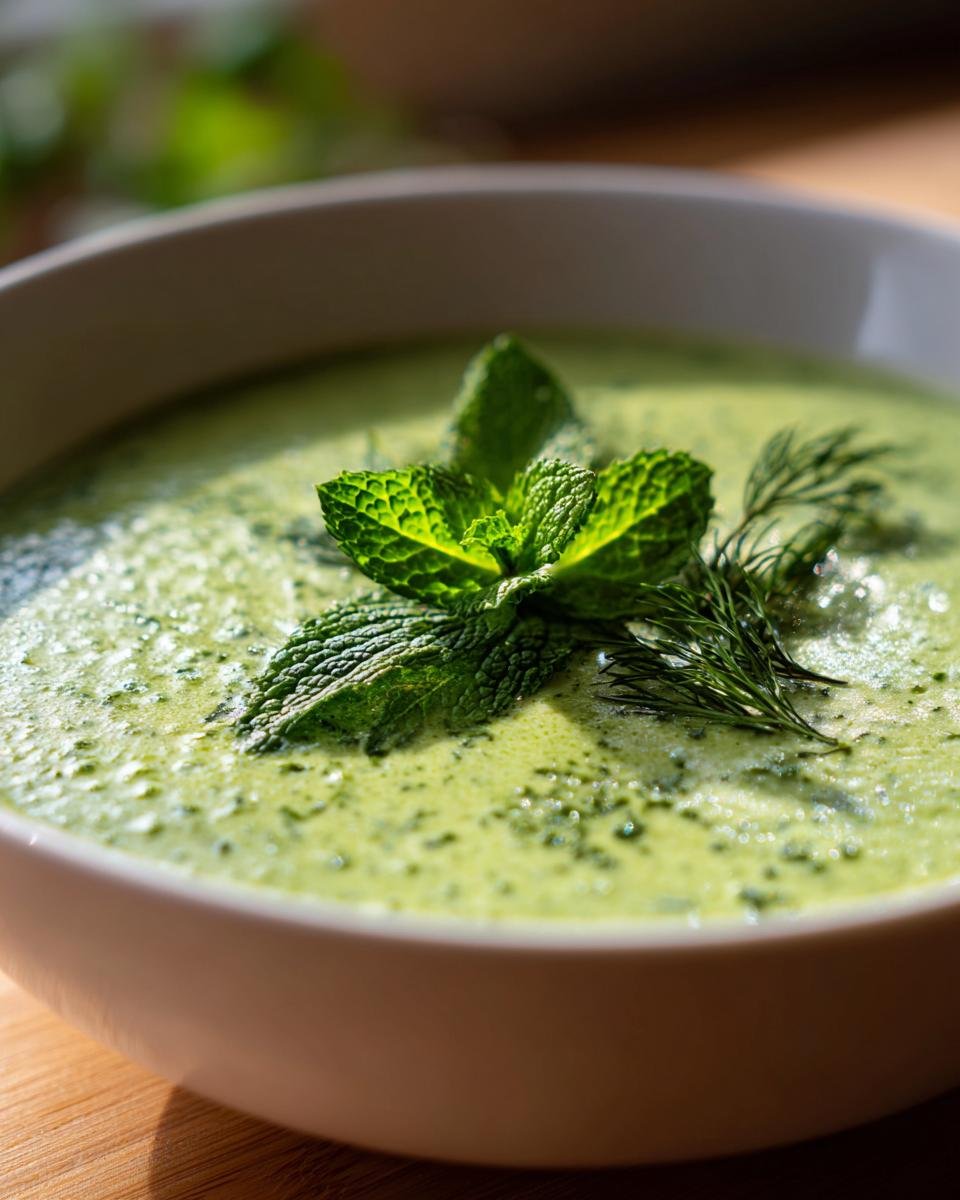 Pea & herb soup recipes (light meals trend) - detail 1