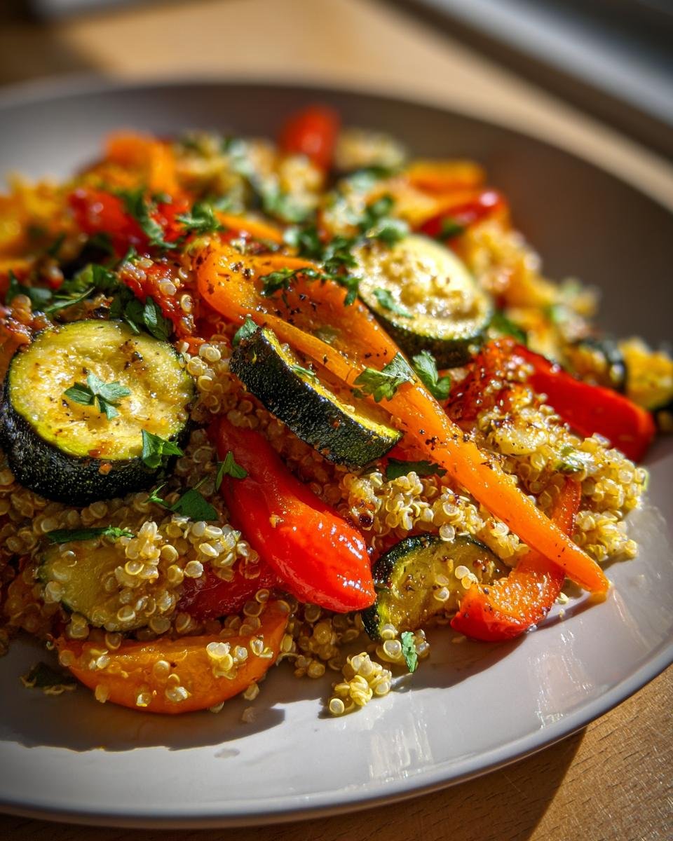 Quinoa-Salat mit geröstetem Gemüse
