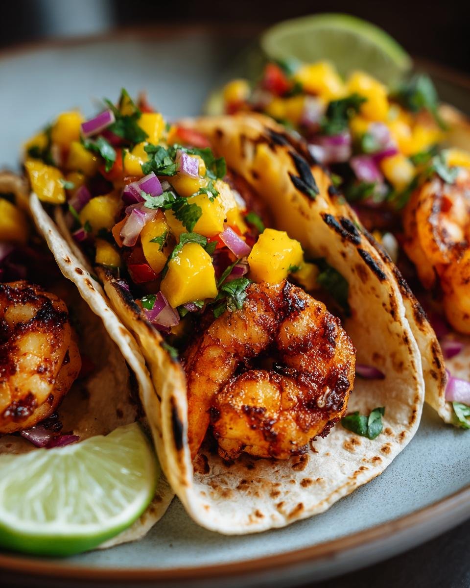 Scharfe Garnelen-Tacos mit Mango-Salsa - detail 1