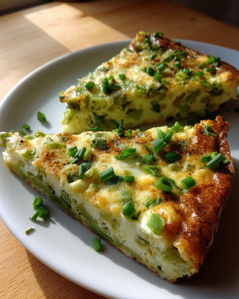 Spring vegetable frittata (green chive style)
