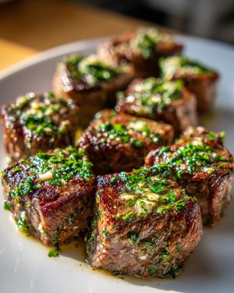 Steak-Häppchen mit Knoblauchbutter