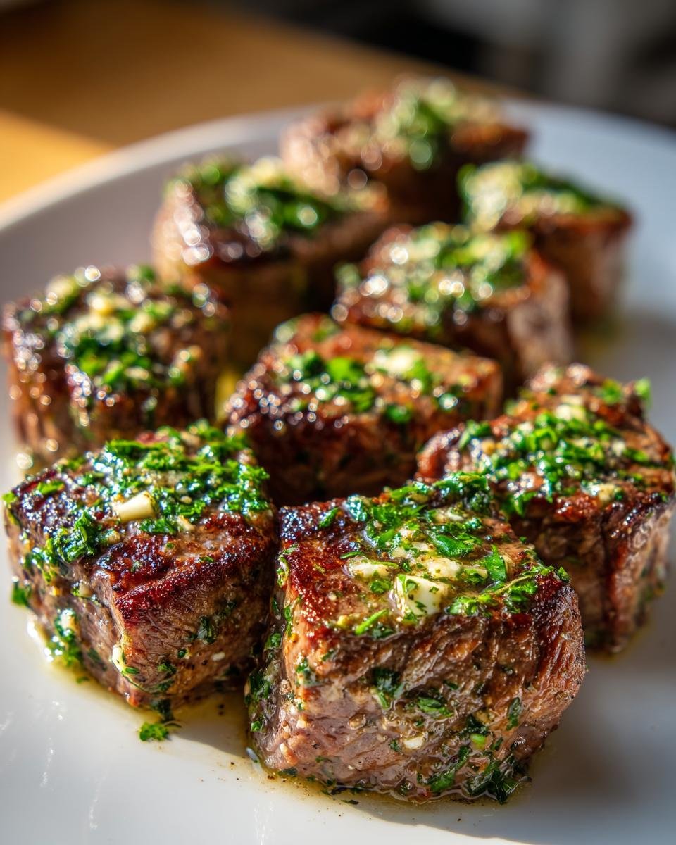 Steak-Häppchen mit Knoblauchbutter
