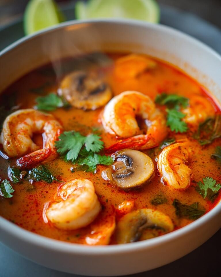 Tom yum shrimp soup (Thai trend)