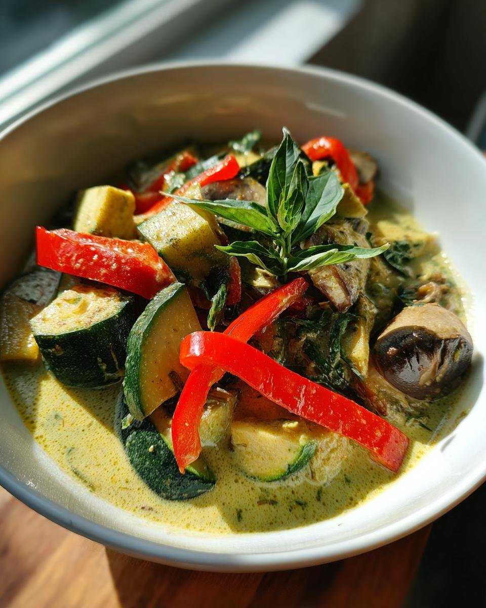 Vegetarisches grünes Thai-Curry - detail 1