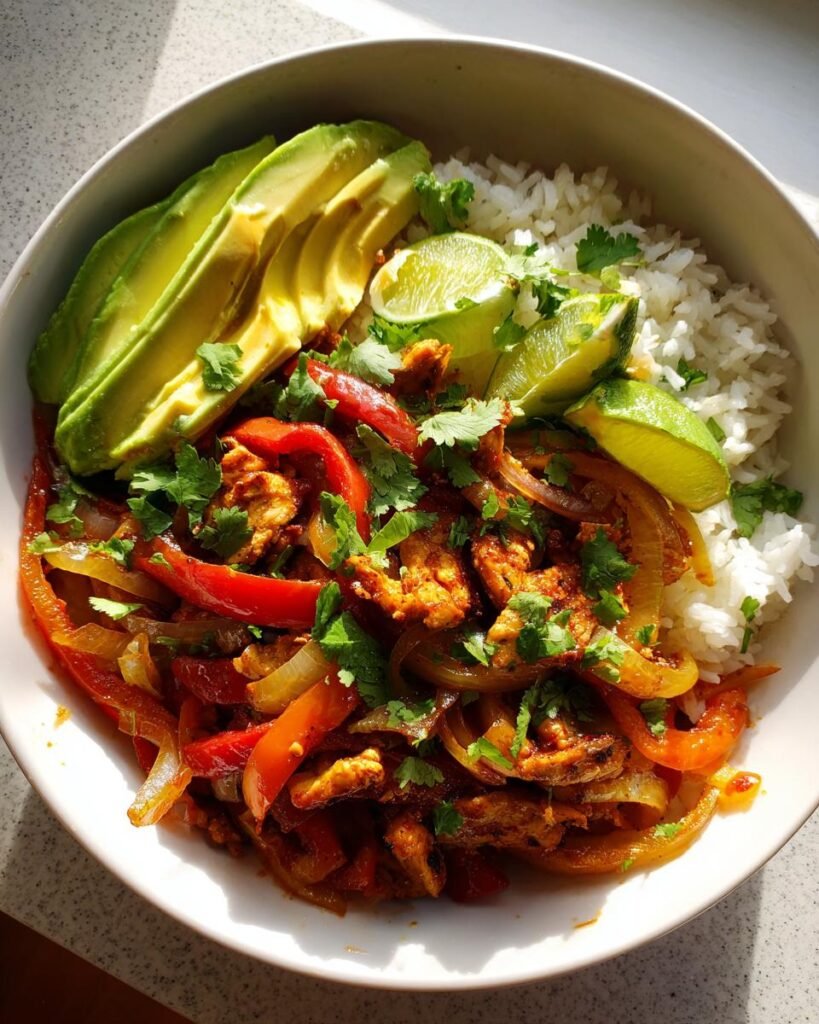 Chicken fajita bowls