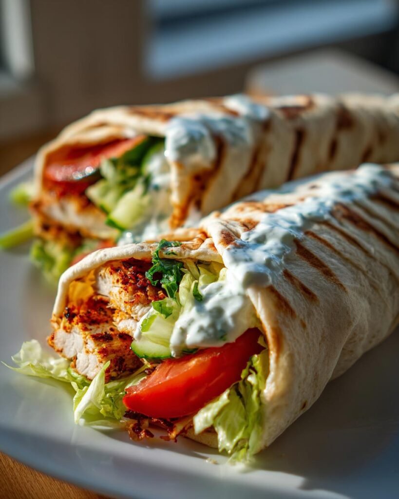 Chicken shawarma wraps