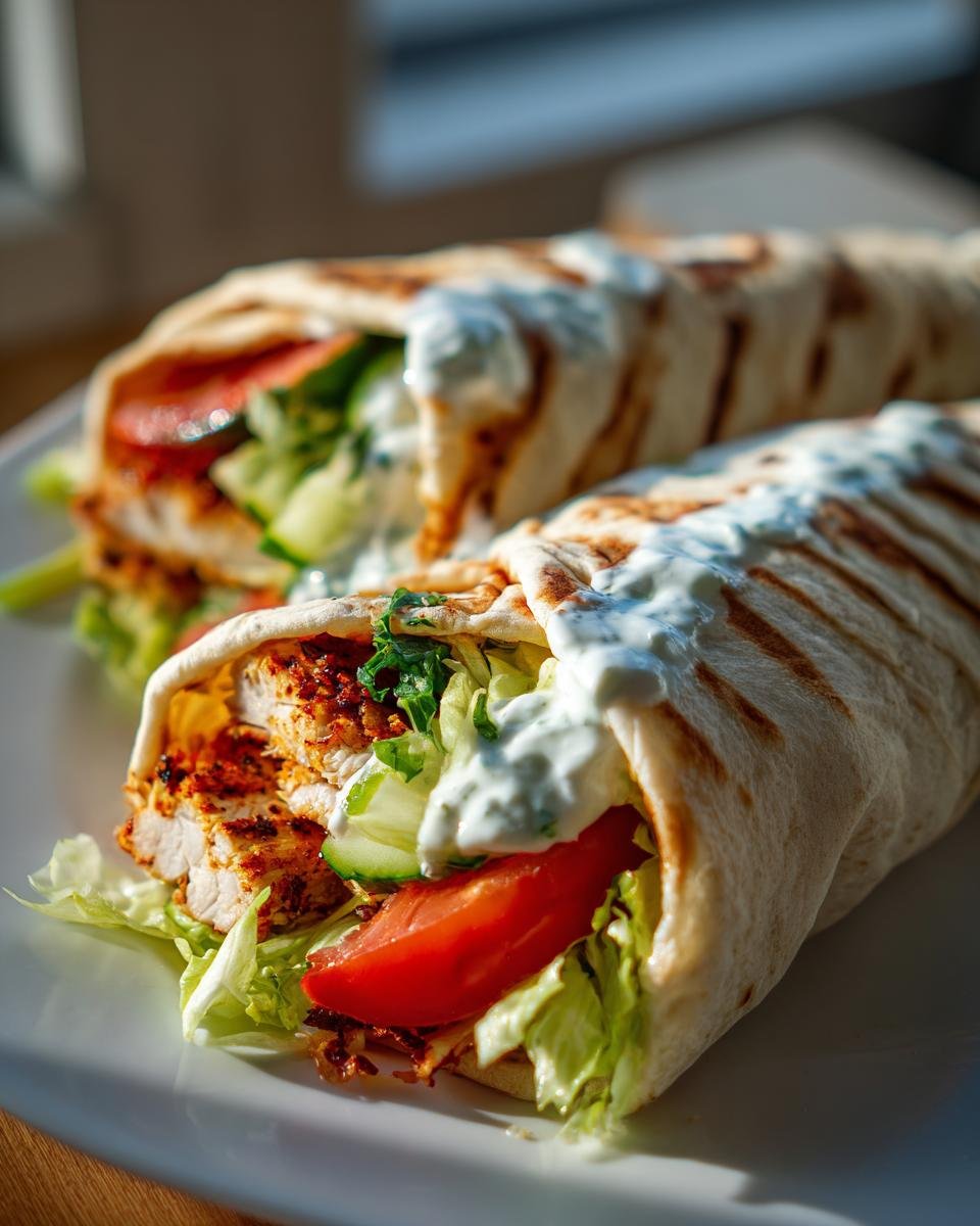 Chicken shawarma wraps