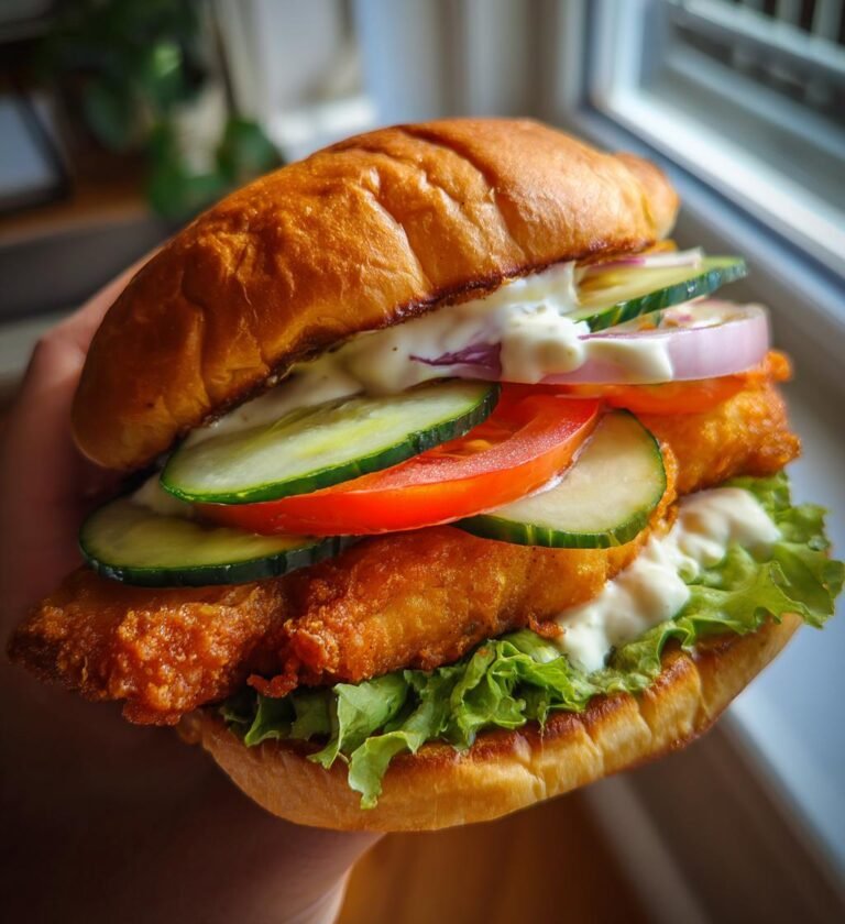 Fisch Sandwich Juli — Knusprig