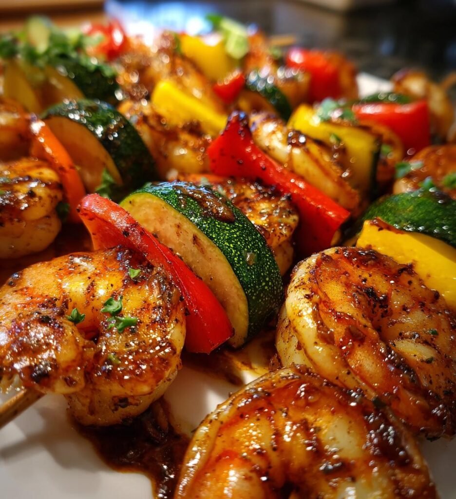 Garnelenspieße BBQ
