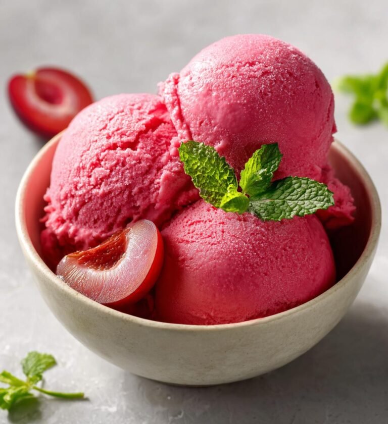 Sorbet Pflaume — Leicht