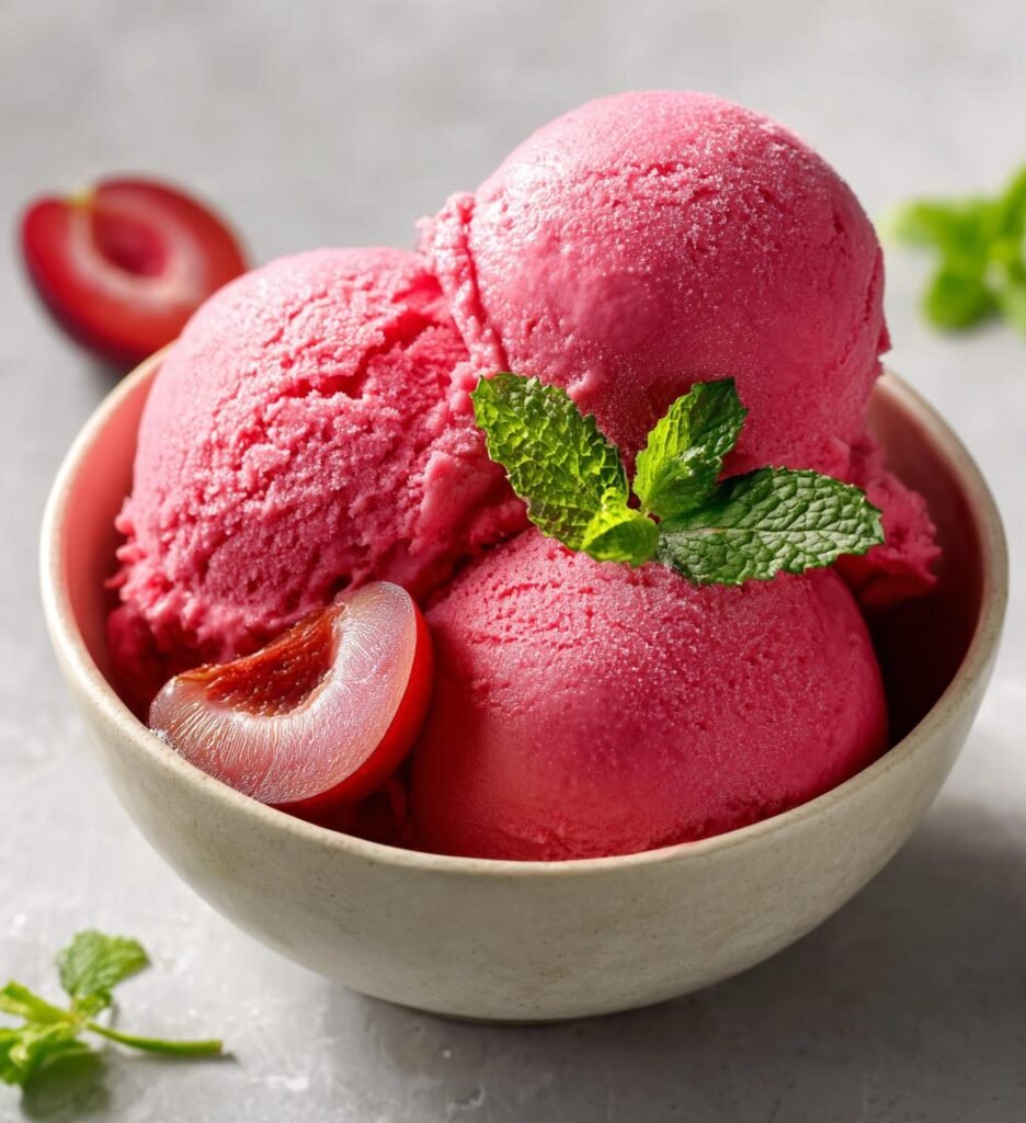 Sorbet Pflaume — Leicht